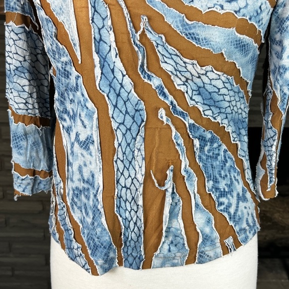 Cactus Flower vintage distressed torn destroyed top size Medium - Picture 5 of 13